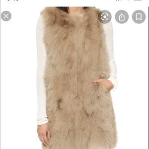 Blue fox fur vest